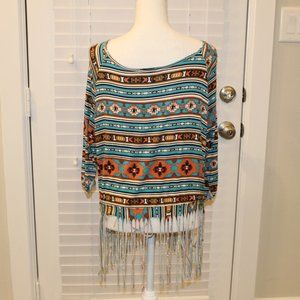 Turquoise Haven long sleeved blouse